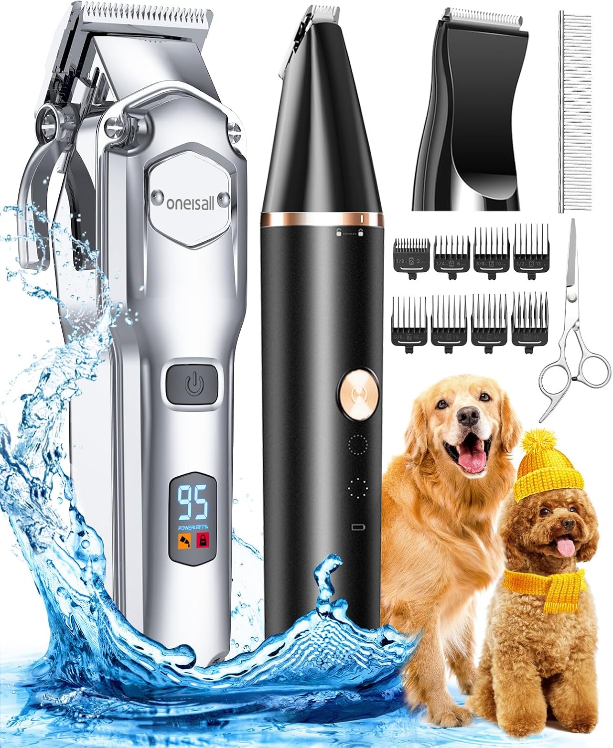 oneisall Dog Clippers Grooming Kit for Thick Coats &amp; Heavy Duty